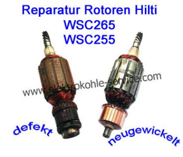 Reparatur Neuwicklung Rotor Hilti WSC265 WSC255