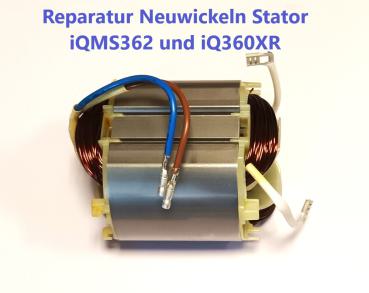 Reparatur Neuwicklung Stator IQ Tools iQMS362 und iQ360XR Trockensteinsägen