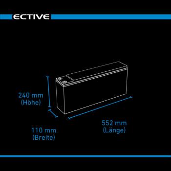 ECTIVE DC 150 AGM Slim 12V 150Ah Versorgungsbatterie