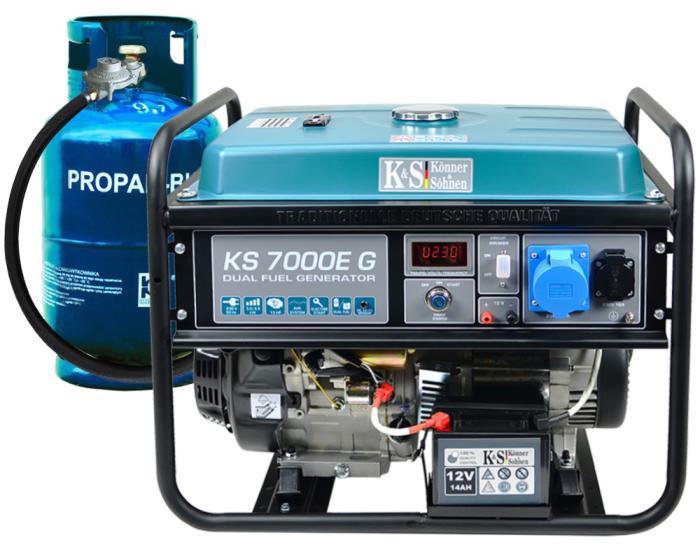KS 7000E G 5,5 kW Gas-und Benzin-Generator 230V