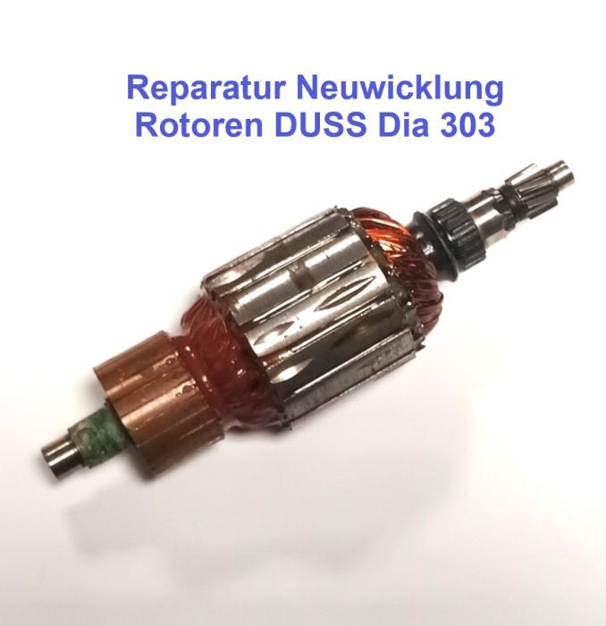 Reparatur Neuwicklung Rotor Duss Kernbohrgerät Dia 303 , 303 W