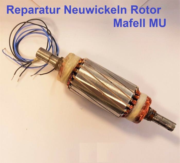 Reparatur Neuwicklung Rotor Mafell MU Balkenhobel