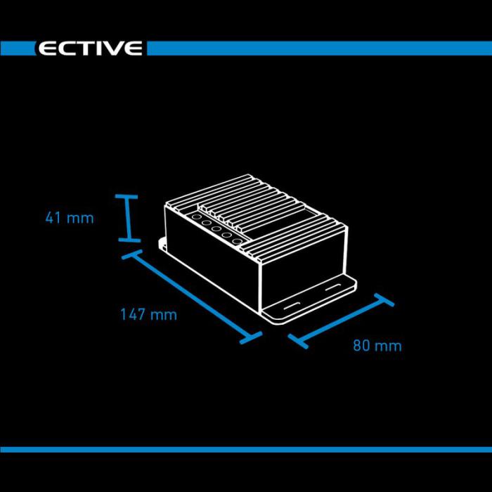 ECTIVE DSC 12 MPPT Dual Solar-Laderegler für zwei 12V Batterien 165Wp 50V 12A