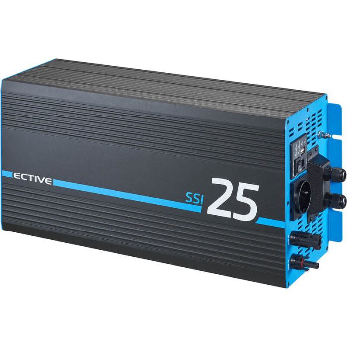ECTIVE SSI 25 4in1 Sinus-Inverter 2500W/12V Sinus-Wechselrichter mit MPPT-Solarladeregler, Ladegerät und NVS