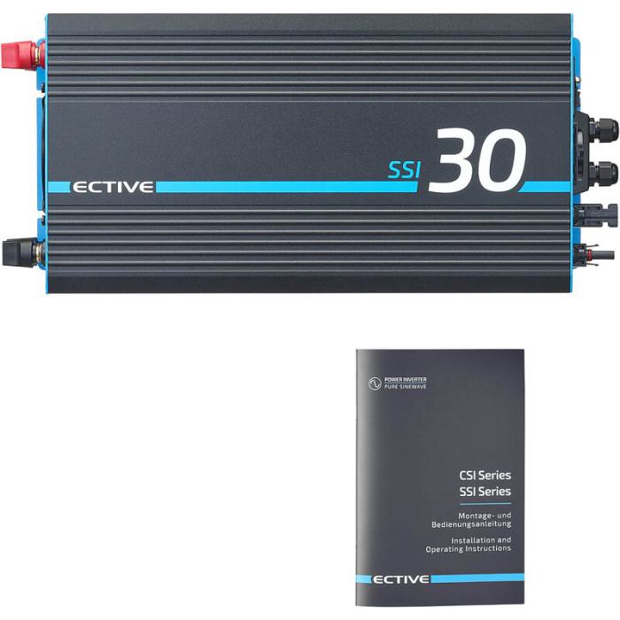 ECTIVE SSI 30 4in1 Sinus-Inverter 3000W/12V Sinus-Wechselrichter mit MPPT-Solarladeregler, Ladegerät und NVS