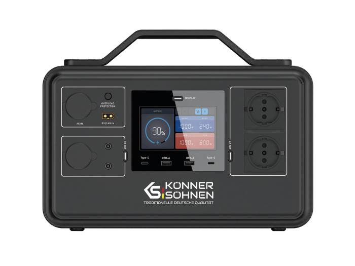 Könner & Söhnen Tragbare Powerstation KS 1200PS 1030 Wh (0% MwSt.)