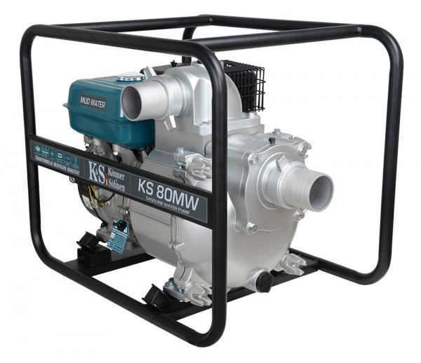 KS80MW Benzin Wasserpumpe für stark verschmutztes Wasser 1000l/min